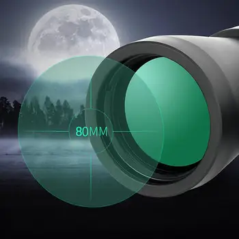 80x80 HD Binoklid Suure Võimsusega Teleskoobi Vähese Valgusega Optiliste Matkamine Kaasaskantav Binoklid Õues Jahindus linnuvaatlus Sport Reguleerimisala