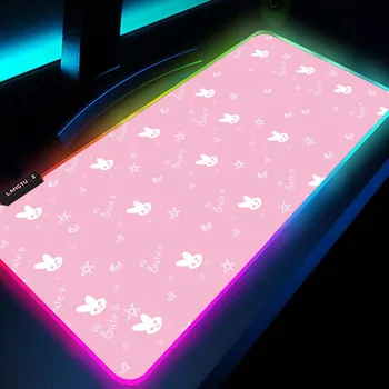 Anime Mouse Pad Lilla Desk Pad Kawaii Mousepad Xxl Rgb Gaming Klaviatuuri Kate Anime Roosa Laua Mat Vaip Gamer Matid Gloway Led