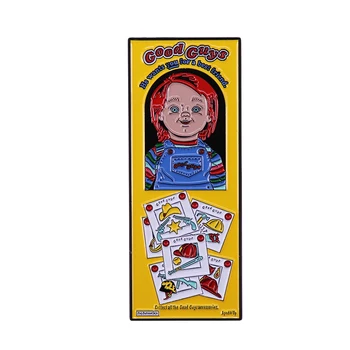 Childs Play Sõle Hea Mees on Chucky nukk Kasti Emailiga Pin-Horror hinge badge)