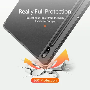 Luksus Klapp PU Leather Case For Samsung Galaxy Tab S7 Pluss Juhul 12.4 tolline Seista Kaane Samsung Tab S7+ M7 + kate