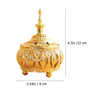 Väike Electroplate Kuldne Metallist Viiruk Põleti Kaasaskantav Budismi Kirjutaja Kodu Omanik Maja Viiruk Jooga Portselan Suitsutusastia Te A6C8