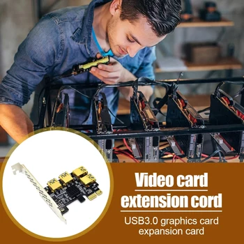 PCIE PCI-E PCI Express Ärkaja Kaart 1 Kuni 4 USB 3.0 Pesa Kordaja Hub Adapter Ühilduvus Emaplaadid Graafika Kaardid