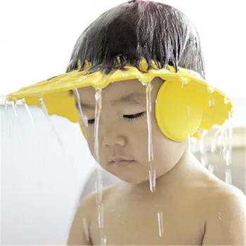 Baby Kids Dušš Punnid Kõrva Protector Vann Šampoon Juuksed Lõigatud Kaitsekork Ohutuse Soft Baby Cap Reguleeritav Dušš Mütsid