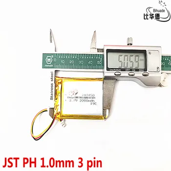 JST PH 1,0 mm 3 pin-3,7 V liitiumaku alguses 103450 2000mAh esitulede GPS navigaator üld-polümeer akud