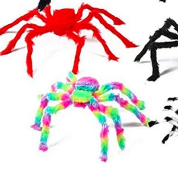 Karvane Giant Spider Teenetemärgi Halloween Prop Kummitab Maja Decor Partei Puhkus Spider Teenetemärgid
