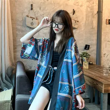 XEJ Top Kimono Chiffon Pluus Naistele Kevad-Suvel 2021 Naiste Mood Blusas Elegantes Vintage Riideid Kohev Varrukas