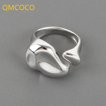 QMCOCO Minimalistlik 925 Hõbe Rõngad, Naiste Uus Mood Vee Tilk Käsitöö Sünnipäeva Sõrme Ehted Kingitused
