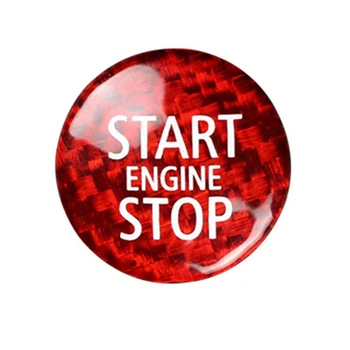 Süsinikkiust Mootori Start-Stop-Nupp Sisekujundus Katab Kleebise Mini Cooper R55 R56 R57 R58 R59 R60, R61