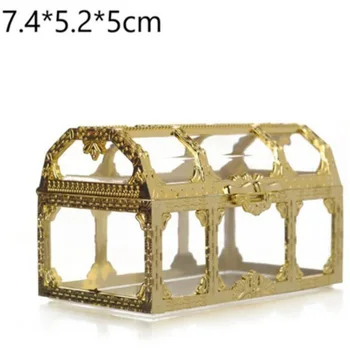 Kook Candy Box Pakendi Gold Foil Baby Shower Mini Plastikust Õõnes Pulm Teene Ravida Isiku Korral Pakkumise Abielu Kingitus 1TK