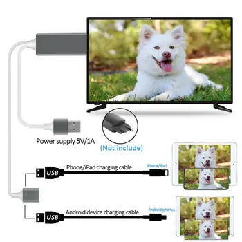 Uus 1080P Peegeldamine Kaabel USB kuvapeegeldus TV Media Streamer Telefon, TV Adapter IOS Android Telefon HDMI-ühilduva