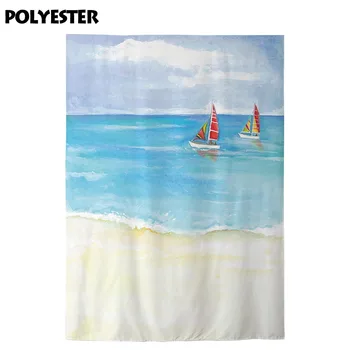Allenjoy fotograafia taust akvarell purjekas suvel sinise mere rannas taustal foto stuudio prop studio photocall