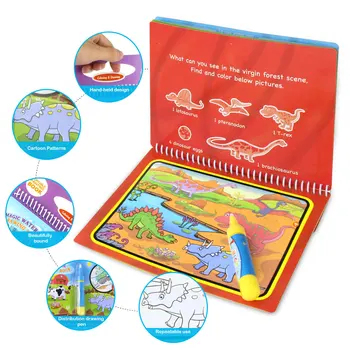 Magic Vee Tõmbamiseks Broneerida Värvimine Raamatu & Magic Pen maali juhatuse Joonis mänguasjad varajase hariduse lastele kingitus