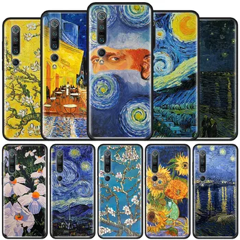 Van Gogh õlimaal Puhul Xiaomi Mi 11 Lisa 10 Lite 5G 9T Pro 10T CC9 Silikoon Sac Telefon Tampa Poco X3 NFC M3 F1 Coque Capa