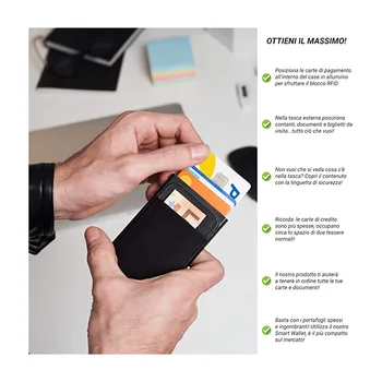 Meeste Äri-Alumiinium Raha ID-Kaardi Omanikult RFID Blokeerimine Slim Metallist Rahakott Mündi Rahakott kaardi puhul krediitkaardi rahakott rfid rahakott