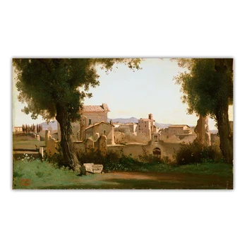 Citon Jean Baptiste Camille Corot《Vaade Farnese aiad, Rooma》Lõuend Õli maali Tausta Wall Decor Kodu Kaunistamiseks