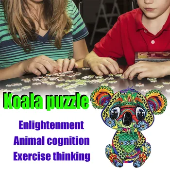Armas Koala Building Block Puzzle Kvaliteediga Puidust Puzzle Pere Vanema-lapse Interaktiivne Haridus Mänguasjad Isikupärastatud Kohandatud Kingitus