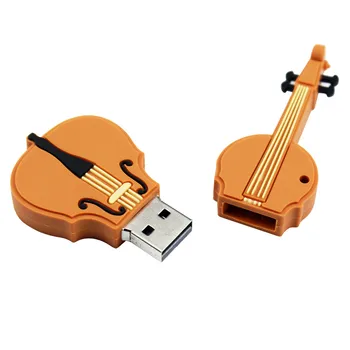 2021 uus cartoon 64GB armas Muusikaline instrument viiul, Kitarr Märkus USB Flash Drive 4GB 8GB 16GB, 32GB Pendrive USB 2.0-ga Usb pulk