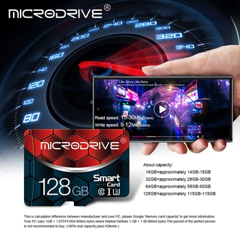 MicroDrive High Performance Mikro-SD-Kaardi ja telefoni tablett Car DVR 8 GB 16 GB 32 GB Micro SD 64GB 128GB class 10 Mälukaart