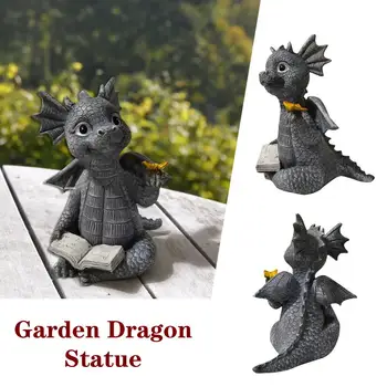 Väljas Õue Kaunistamiseks Vaik Lõbus Kaunistused Ekraan Hallituse Kääbus Dragon Figuriin Kuju Aiandus Muru Decor Aed