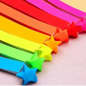 1 Kott 10 värve, Värvilisi Quilling-Paber Dekoratiivne Paber Origami Lucky Star Paberi Ribadeks Käsitöö Paber kes Soovivad Star Materjal