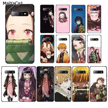 MaiYaCa Anime Demon slayer Kamado Nezuko tüdruk Must Pehme Telefoni Juhul Kate Samsung S10 5G S7 SERV S8 S9 S10 S20 PLUSS S10Lite