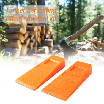 5 tolline Oranž Plastikust Puu Raie Kiilu logimiseks Alla lõiketerad Puude Lõikamine Tembitud Woodcutting Vahend Tarvikud