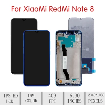Algne Jaoks Xiaomi Redmi Note8 LCD Puutetundlik Digitizer Assamblee Xiaomi Redmi Note8 Ekraan withFrame M1908C3JH M1908C3JG