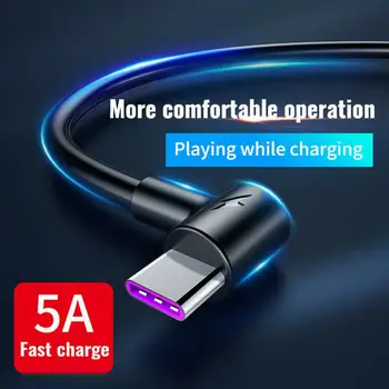 5A USB Type-C-Laadija Data Kaabel, Kiire Laadimine Jaoks Huawei P30 Pro Samsung S10+ Tugi 5A Super Kiire Laadimine Ning andmeedastus