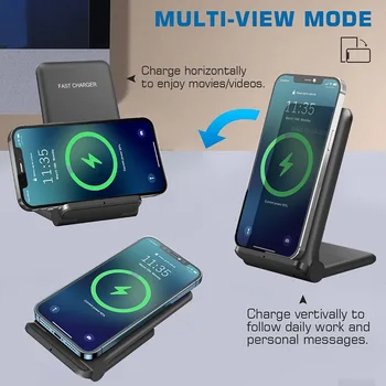 30W Kiire Qi Juhtmevaba Laadija Seista Samsung S10 S20 S21 Kokkupandav Traadita Laadimise Dock Omanik iPhone 12 11 Pro XR X XS 8