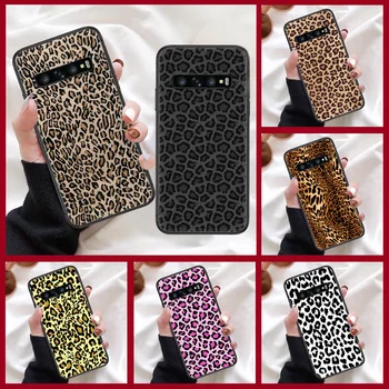 Tiiger Leopard Printida Telefon Case For Samsung Galaxy Note S 8 9 10 20 Pluss E Lite Uitra must Bumper 3D Coque Tpü Kate Trend Etui