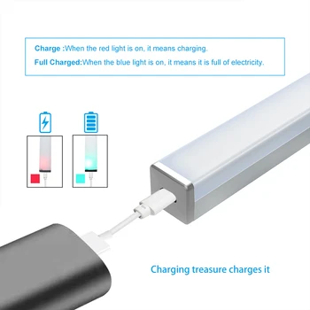 2020 LED Liikumisandur, Öise Valguse USB Laetav 15cm/21cm/30cm/50cm Öö lamp Köögi Kapis Riidekapp Seina Lamp