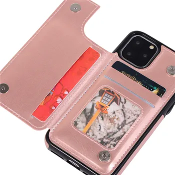 Rahakott Case For iPhone XS Max XR Lukuga Nahast Seista Kate iPhone 5 5S 6 6S 7 8 Plus 11 12 Pro Max 12 Mini SE2020 Flip Case