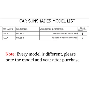 Näiteks Tesla Model-X Mudeli-S / Magnetic Erilist Kardin Akna Päikesevarjud Silma Varju Pime Täielikult Kaetud