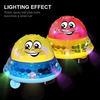 Pihustatud Vesi Vanni Mänguasi Beebi Vilkuv LED Valgus Pöörata Dušš Imiku Väikelapse Muusikaline Pall Pritsimine Sprinkler-Vannituba Mänguasi
