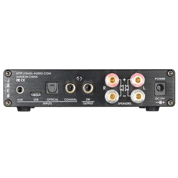 S. M. S. L Q5 pro Mini Kaasaskantav HiFi Digital 3,5 mm AUX-in Analog/ USB/ Koaksiaal/ Optiline Stereo Audio Võimendi Amp telecontrol