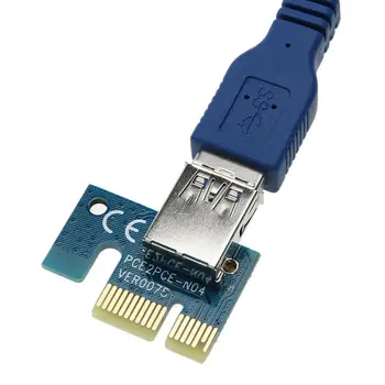 Eest BTC Kaevandamine USB 3.0 PCI-E Express Tõstja Kaardid 1x to16x Extender Ärkaja Kaardi Adapter SATA toitekaabli jaoks Natuke Mündi Kaevandamine Juhe