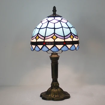 Tiffany Loov Euroopa Vahemere Magamistuba Öö Teenetemärgi Valgustus lambid, soe värv, Ameerika retro nostalgiline tabel lamp