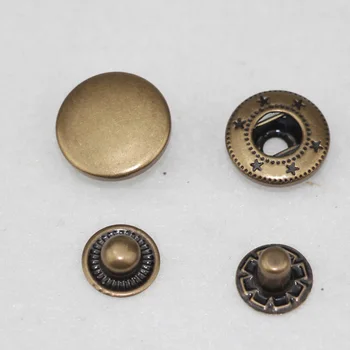 15MM nahast stud nupud 30 komplekti pakendada pronks üks neljast nupud metallist nuppudega, riietus + repair tool set