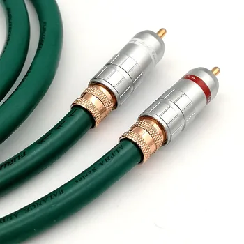 Hifi-1 paar rohelised furutech fa-220 OCC 2rca to 2rca audio kaabel, võimendi, Cd-dvd-mängija Kõlar CMC-pistiku signaali kaabel
