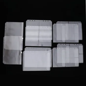 10tk A5 Selge, PVC Sideaine Taskud Sobib 6 Rõngad Sülearvuti Dokumendid, Kaardid Kogumise Kott