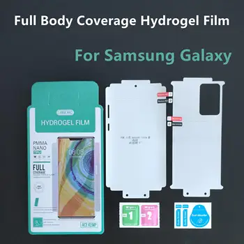 1 Esi-1 Tagasi terve Keha Hüdrogeeli Film Samsung Galaxy NOTE20 Ultra Screen Protector For S21 ultra S20 S9 S10 E Koos Paketiga