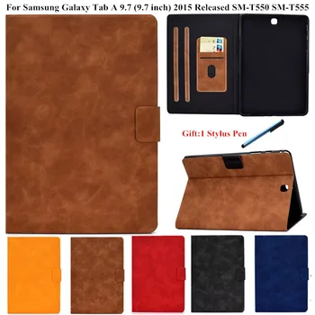 Samsung Galaxy Tab 9.7 Juhul Välja Flip Seista Kaitse Tableti Kate Funda Galaxy Tab SM-T555 SM T550 Juhul