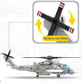 QIYE Tehnilised Politsei Relvastatud Sõjaväe Helikopter ehitusplokid VARRE Komplekt Õhusõiduki Tellised Haridus Mänguasjad Poistele Täiskasvanud Kingitused