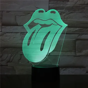 3D Led Night Light Usb-Visuaalne Huule-Keele Modelleerimise Touch laualamp Lapsed Magamistuba Muusika Home Decor Valgustus Võistluskalendri Kingitused 2469