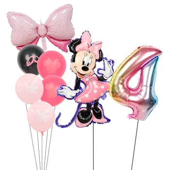 1Set Miki Hiir Minni Foolium Õhupallid Disney Theme Park Lapsed Õnnelik Sünnipäeva Teenetemärkide Globos Kingitused Laste