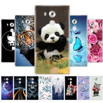 Näiteks Huawei Mate 8 Juhul Katta Mate8 Juhul Cartoon Pehme tagakaas Coque Funda Naha põrutuskindel lill Panda, tiiger, kass