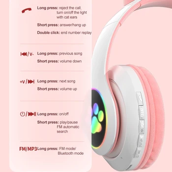 Traadita Sport Kassi Kõrva Kõrvaklapid, Bluetooth-Peakomplekti RGB Tuled Kõrvaklapid 5.0 Bass Müra Tühistamises Mic Täiskasvanud Lapsed Toeta TF Kaart