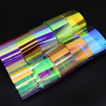Võlu Foolium Nail Art Kleebised Hologramm Küüned Käsitöö Tehnikaid, Kleebis, Kleebised Värvi Muuta Paberi Küünte Kaunistamiseks Komplekt 4*20CM