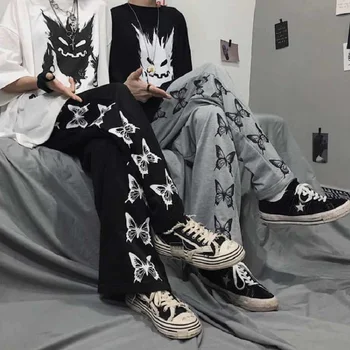 HOUZHOU Harajuku Laiad Püksid Kottis Naiste Hip-Hop Streetwear Sweatpants Kottis Vintage Casual Püksid korea Stiilis Mõõdus Unisex
