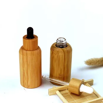 30ml Bambusest Puit eeterlik Õli Tilguti Pudel, Kosmeetikatoodete Pipett pakendikonteinerite